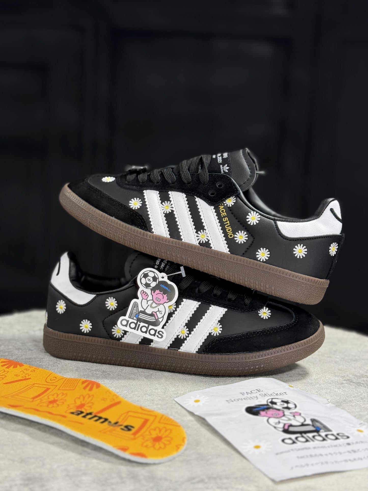 Adidas Samba Black Flowers