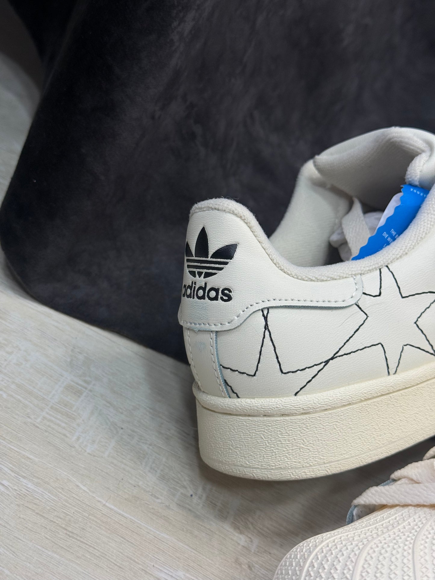 adidas Superstar II Cream White Black Stars