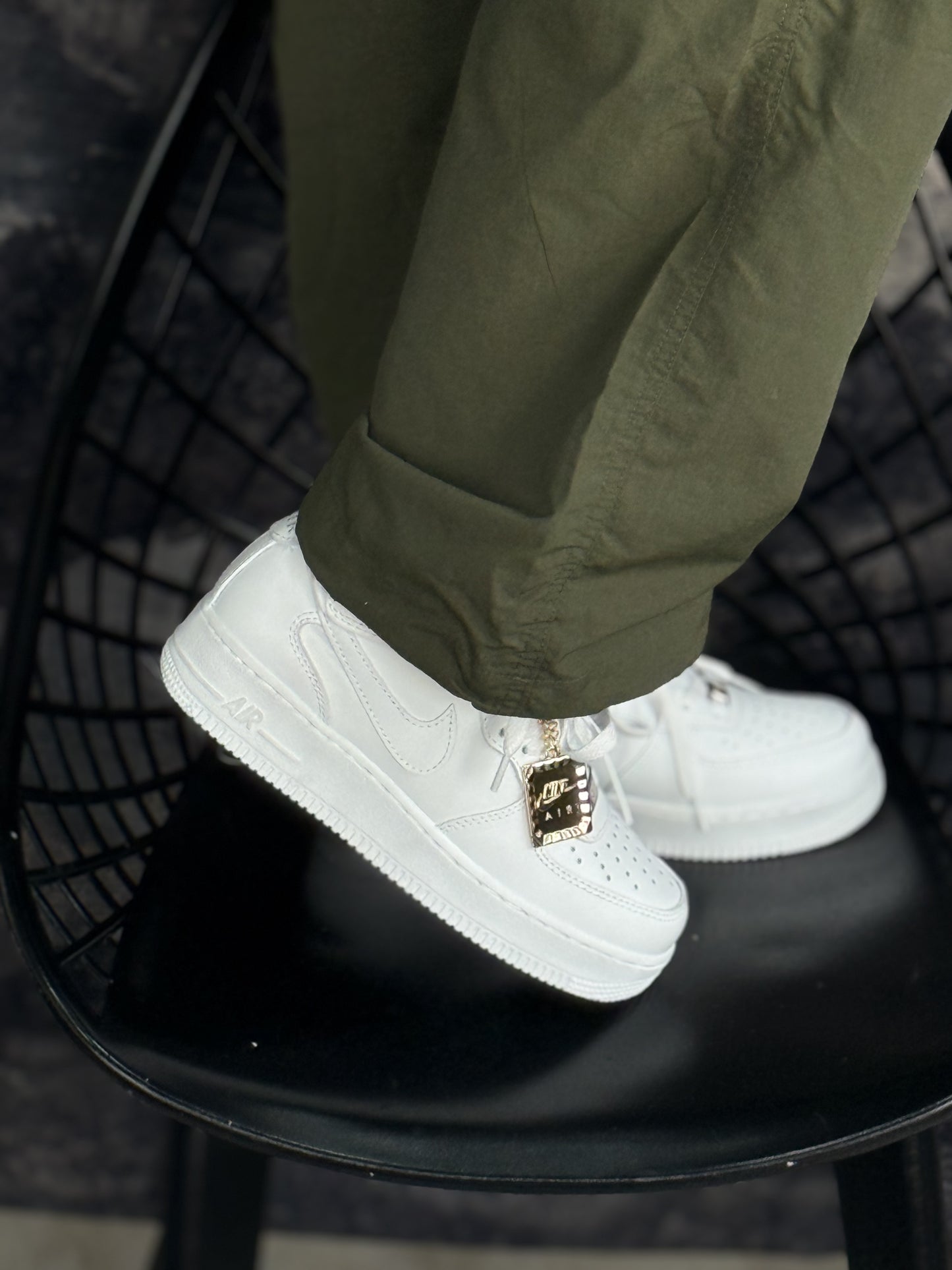Nike Air Force 1 Mid '07 in a triple white