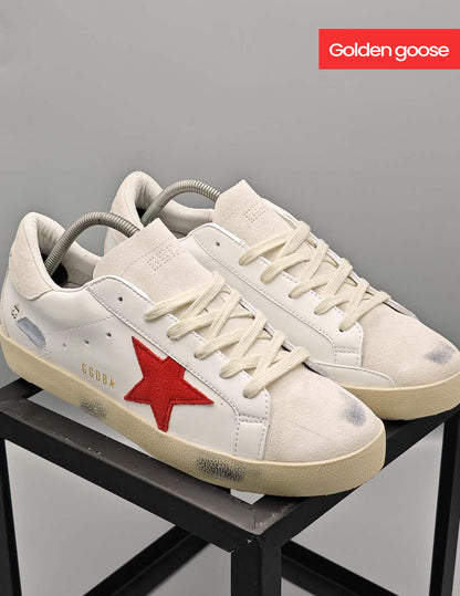 Golden Goose Super-Star White Red