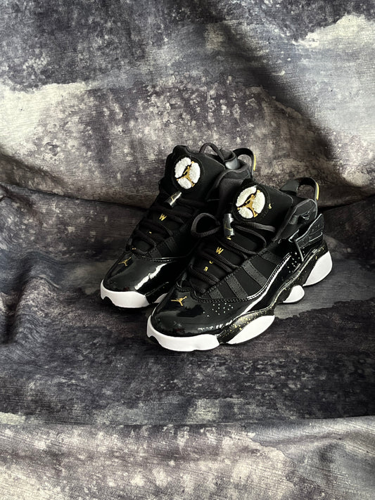 Nike Air Jordan 6 Rings Black Metallic Gold