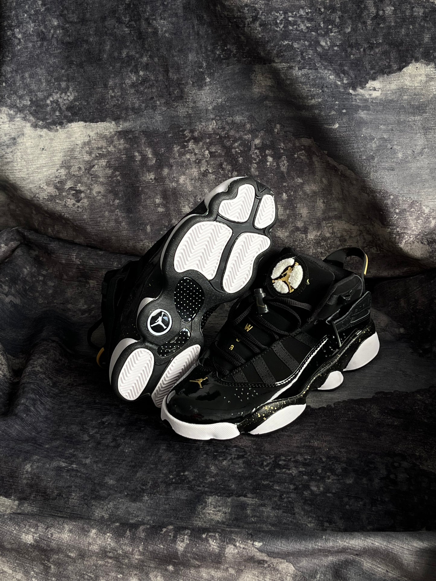 Nike Air Jordan 6 Rings Black Metallic Gold