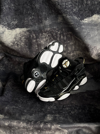 Nike Air Jordan 6 Rings Black Metallic Gold