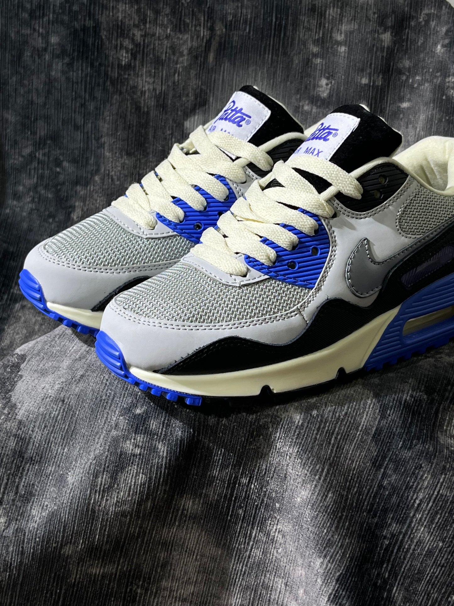 Air Max 90 x Patta Sapphire and Particle Grey