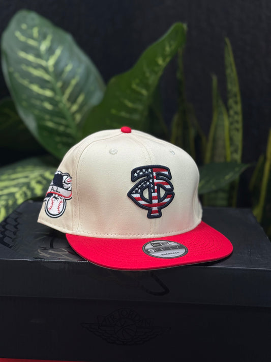 Khaki Red Minnesota Twins A.L. Side Patch New Era MLB 9Fifty