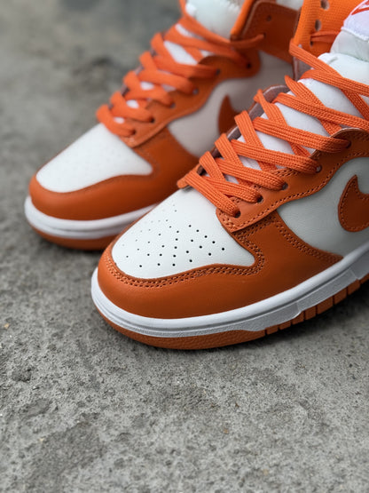 Nike Dunk High Blanca Naranja
