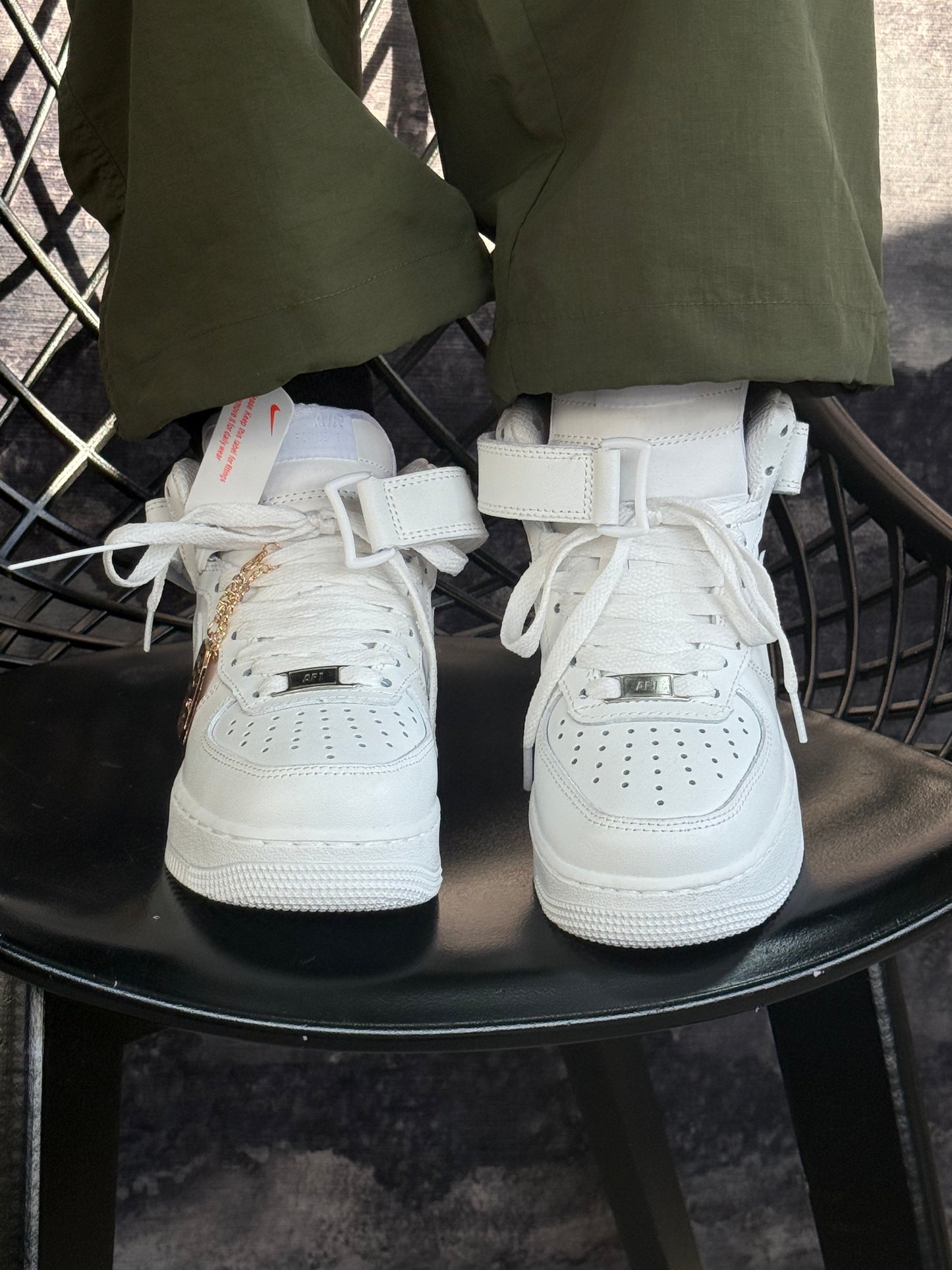 Nike Air Force 1 Mid '07 in a triple white