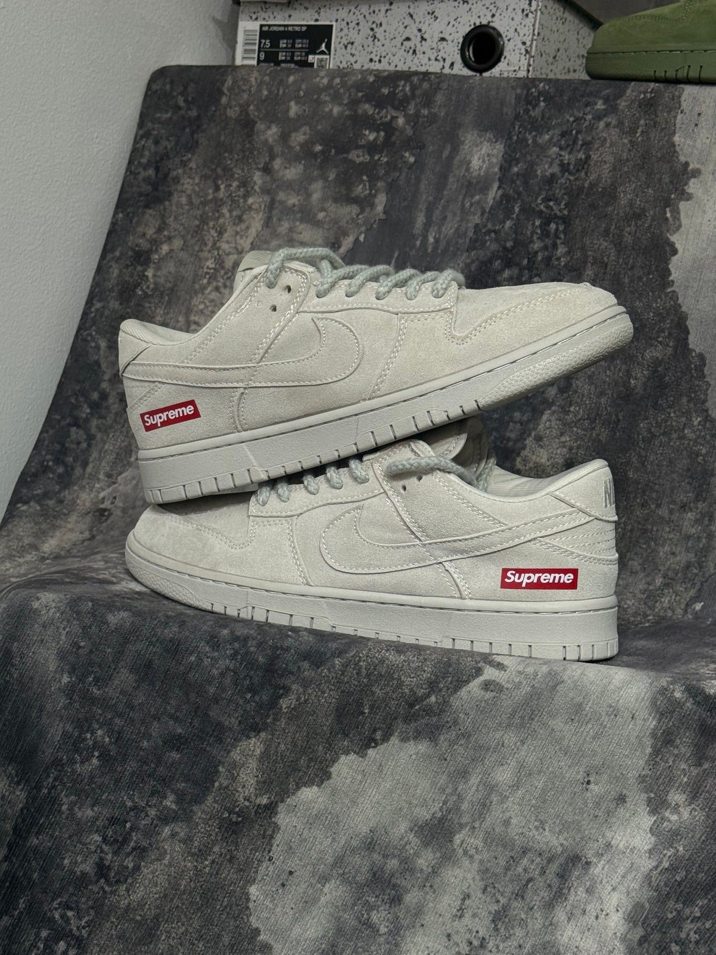 Nike SB Dunk Low x Supreme "White Cement"
