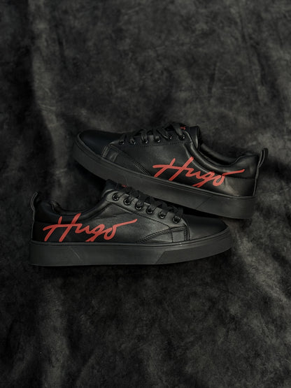 Hugo Boss Sneakers Negro Logo Rojo