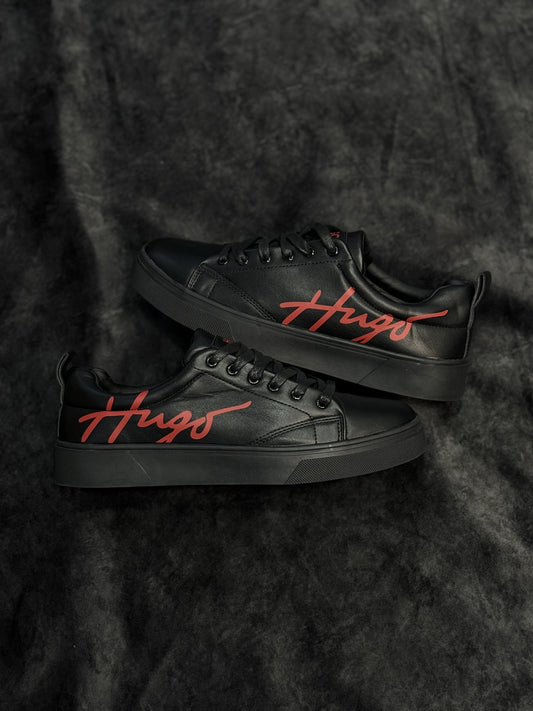 Hugo Boss Sneakers Negro Logo Rojo