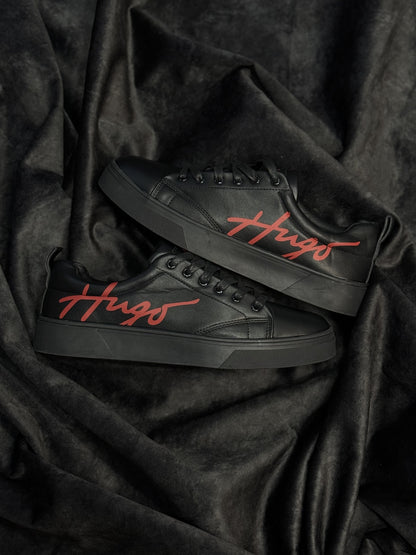 Hugo Boss Sneakers Negro Logo Rojo