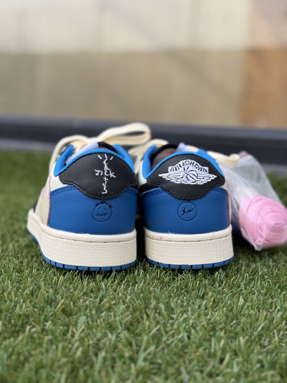 Nike Air Jordan 1 Low OG x Travis Scott “Reverse Mocha” - Azul Royal / Edición limitada