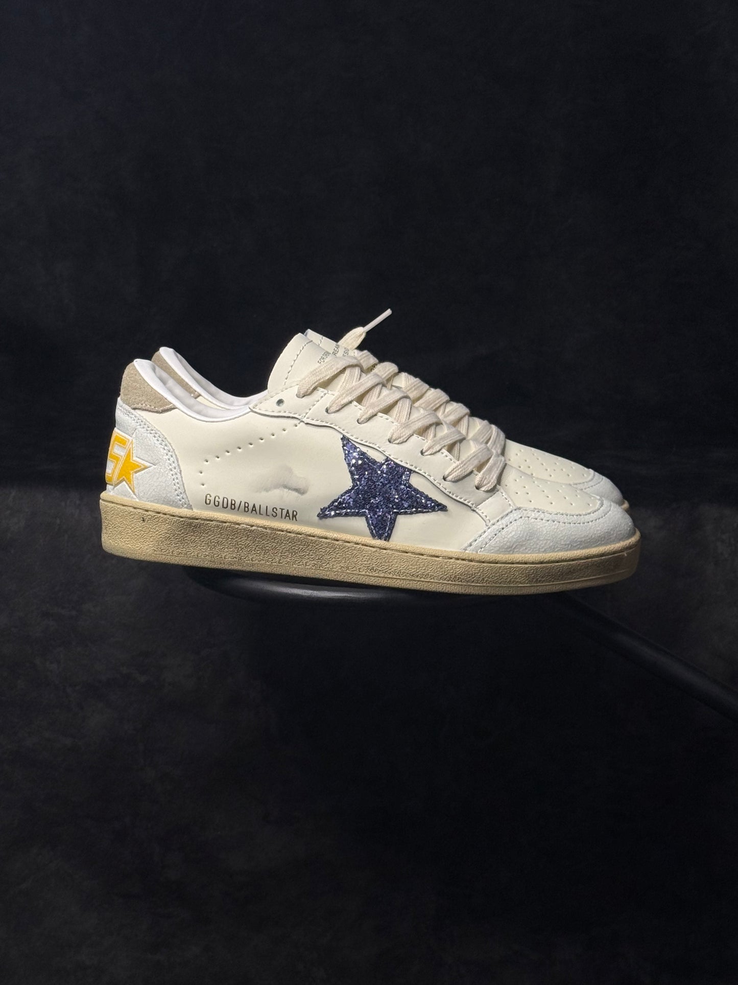 Golden Goose Ball Star White Silver Blue Glitter