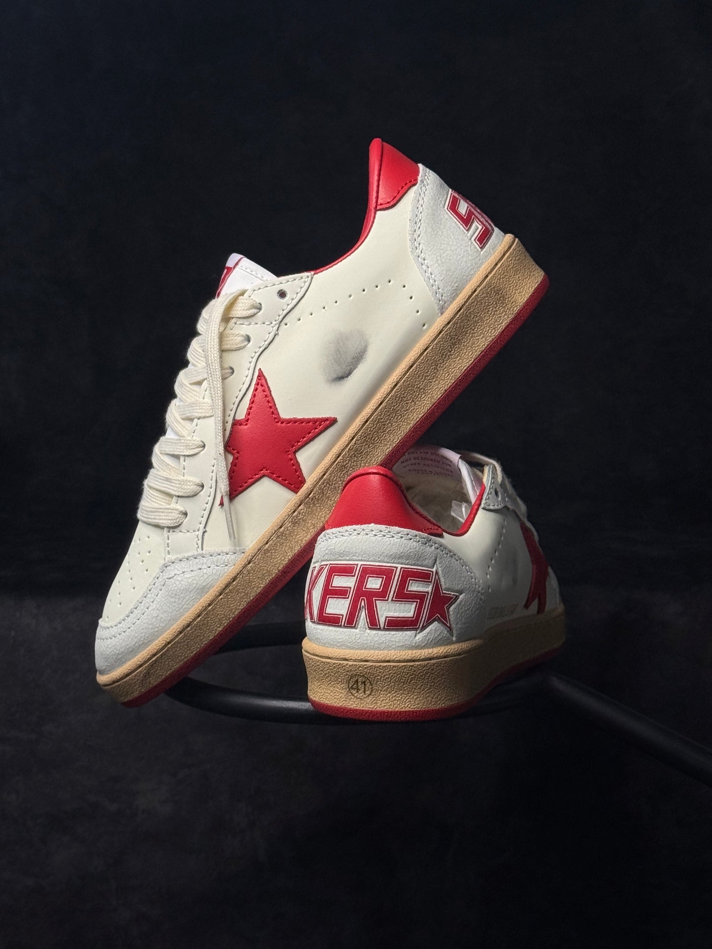 Golden Goose Ball Star White Red