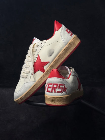 Golden Goose Ball Star White Red