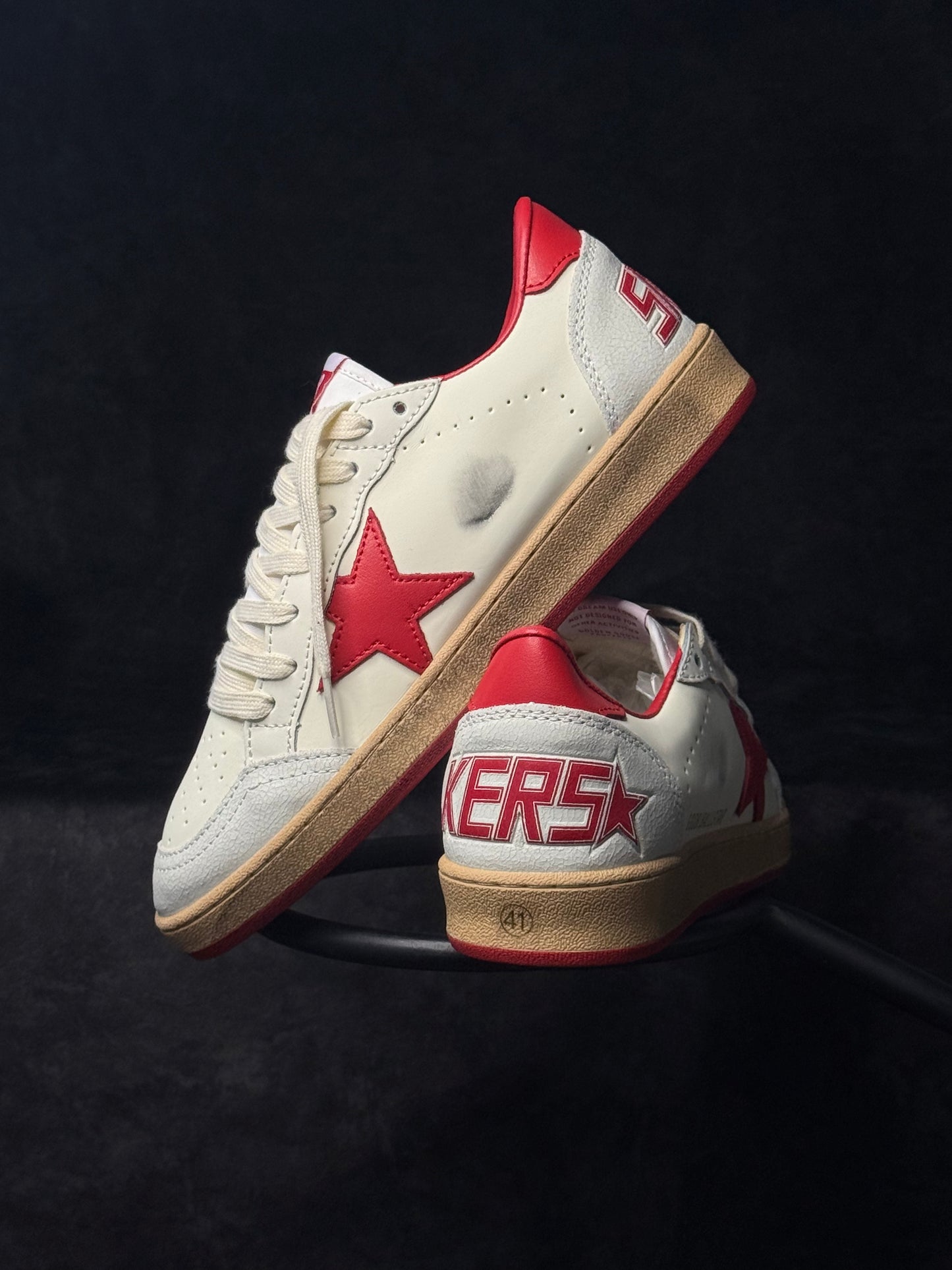 Golden Goose Ball Star White Red