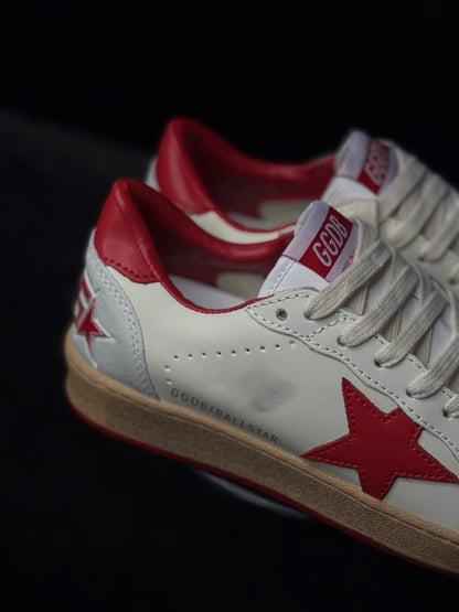 Golden Goose Ball Star White Red