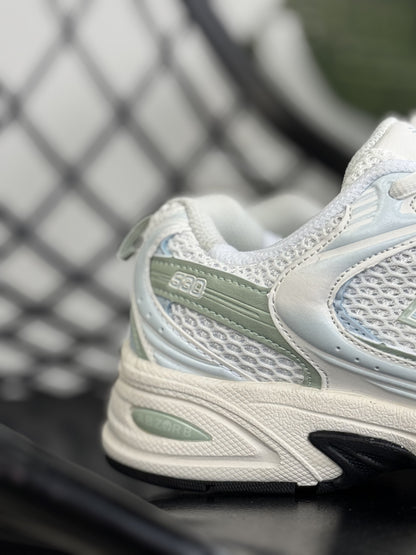 New Balance 530 Blanco Verde – Retro Running Premium