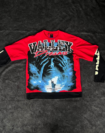 Camiseta Oversize Valley Dreams Red Graphic Tee