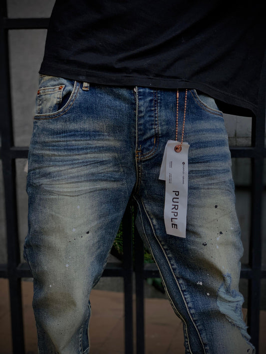 Purple Brand – Denim Wash Distressed Jeans
