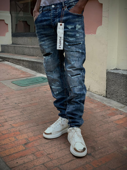 Jeans Slim Fit Destroyed Denim