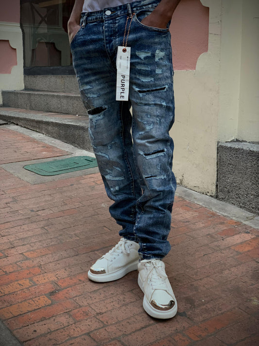 Jeans Slim Fit Destroyed Denim