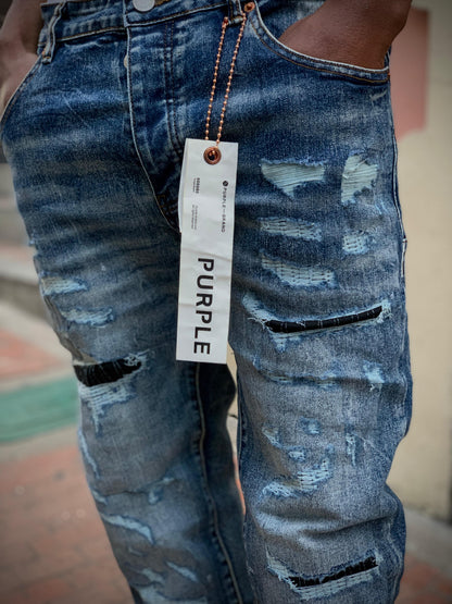 Jeans Slim Fit Destroyed Denim